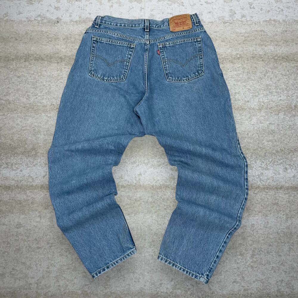 Vintage 90s Levis Jeans 550 Womens 16 Relaxed Fit Light Wash Denim Paper Tag